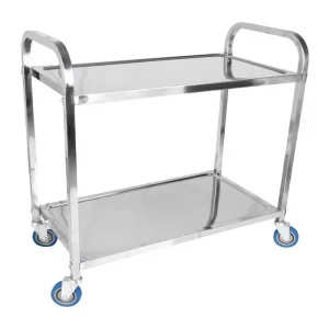 Multi layer Multi purpose Commercial Stainless Steel Cleaning Cart 4 Swivel Wheels Open Design 50 lb Capacity Multi functional 4