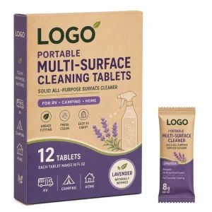 Multi-purpose Effervescent Cleaning Tablets Solid Portable All Purpose Surface Cleaner for RV Camping Home