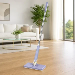 Multi purpose Mini Flat Auto Disposal Lazy Mop Stainless Steel Telescopic Pole 360° Rotatable Cloth Clamping Mop