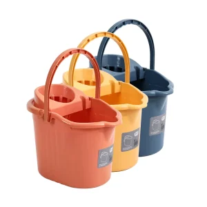 Multi purpose Sturdy 15L Small Lightweight PP Plastic Floor Cleaning Bucket Household Squeeze Mop Bucket Handle Eco Friendly