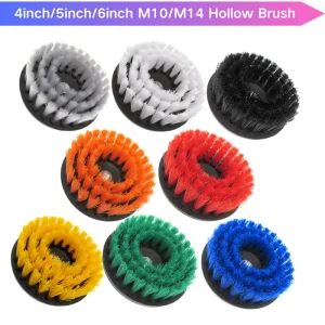 Multi size Hollow Power Scrubber Electric Detailing Brush Head Flat Drill Cleaning Brushes Attachment for Home Car Cleaning