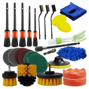 Multi style Kit Power Drill Brush Cleaning Set with Scrub Pads Sponge Microfiber Towel for Household Cleaning & Car Washing