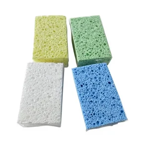Multicolor Cellulose Wood Pulp Sponge Scouring Pad Dish Washing Household Kitchen Cleaning Scrub Sponges