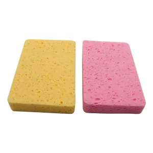 Multicolor Compressed Cellulose Sponge Biodegradable Kitchen Dishwashing Cleaning Sponges for Home Use