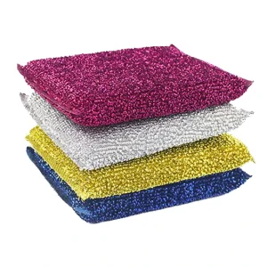 Multicolor Kitchen Heavy-Duty Metal Scourer Pad for Pot, Pan, and Bowl Cleaning