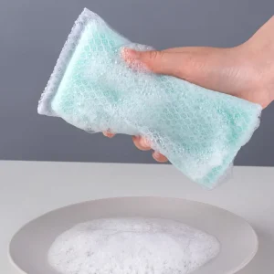 Multicolor Non-Scratch Mesh Reusable Scouring Sponge Pad for Cleaning