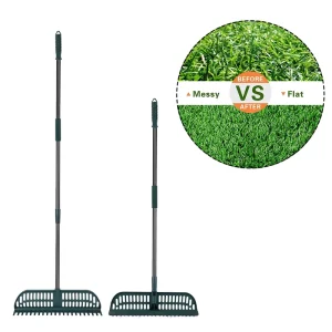 Multifunction Double Side Artificial Grass Leaf Clean Set Garden Leaf Rake Lawn Cleaning Brush