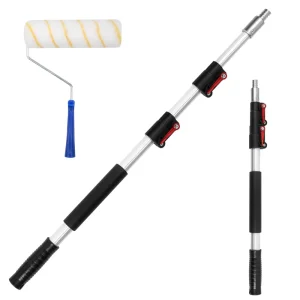 Multifunction Extension Pole With Latch Use for Wall Brushing Aluminum Mini Telescopic Pole