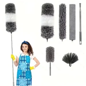 Multifunction Furniture Household Clean Duster Set Telescopic Handle Removal Dust Brush