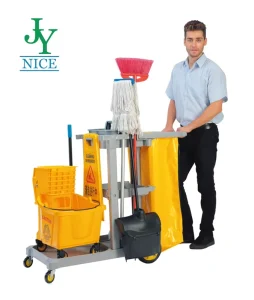 Multifunction Hotel Housekeeping Supermarket Environment Cleaning Trolley for Professionals