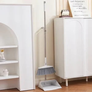 Multifunction Household Cleaning Broom and Stand-Up Dustpan Set Windproof