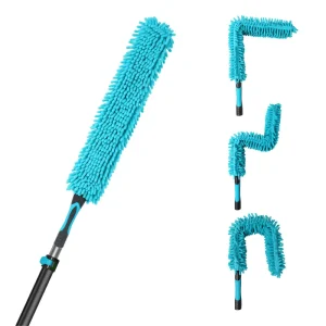 Multifunctional 1.2m Telescopic Extension Pole Long Handle Chenille Retractable Duster for Home or Office Cleaning