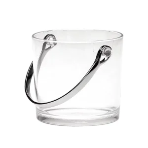 Multifunctional 800ml Acrylic Ice Buckets with Handle Plastic Ice Cooler Bucket Display