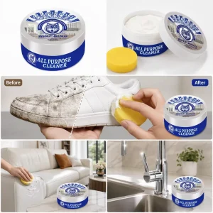 Multifunctional Cleaning Cream 300g Solid Stain Remover with Sponge