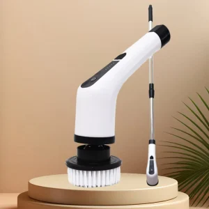 Multifunctional Electric Mop and Cleaning Brush with Folding Feature for Home and Kitchen