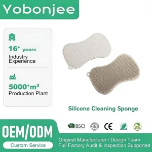 Multifunctional Food Grade Silicone Scouring Pad Pot Dishwashing Scrubber Brush Dual Sided Use Eco Friendly for Kitchen Cleaning