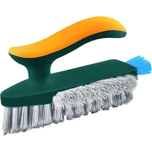 Multifunctional Gap Cleaning Brush 2 in 1 Scrub Brush with Water Wiper Ergonomic Handheld Grout Cleaner for Bathroom Floor