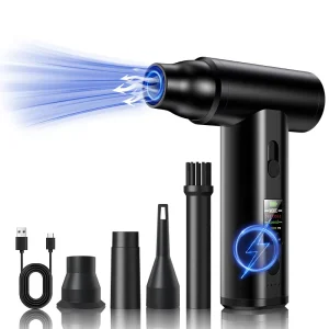 Multifunctional Mini Handheld Turbo Fan Type C Rechargeable Electric air Duster for Indoor outdoor Cooling Dust Cleaning