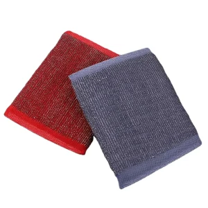 Multifunctional Non-Scratch Heavy-Duty Polyester Wire Mesh Kitchen Scouring Pad with High Absorption for Dishes