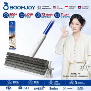 Multifunctional PP Floor Scrub Brush Long Handle Squeegee with Stiff Bristles for Bathroom Tile