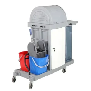 Multifunctional Plastic Janitor Cart with Mops and Wringer Trolley