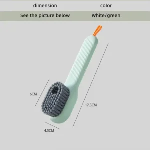Multifunctional Shoe Cleaning Brush with Liquid Dispenser and Soft Bristles