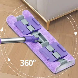 Multifunctional Ultrafine Fiber Detachable Flat Stainless Steel Mop for Quick Drying and Cleaning
