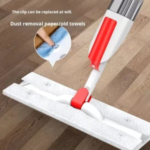 Multifunctional Wide Spray Mop with Clip Cloth Water Scraper