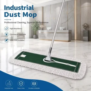 Multiple Sizes Cotton Dust Mop Industrial Commercial Flat Push Mop for Hard Floor Cleaning