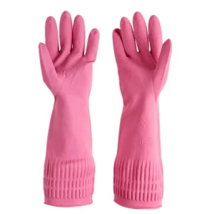 Multipurpose Long Cuff Reusable Daily Household Dishwashing Bathroom Scrubbing Protection Rubber Gloves for Housework