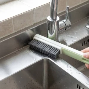 Multipurpose Retractable Long Handle Bristle Crevice Cleaning Brush for Kitchen and Bathroom