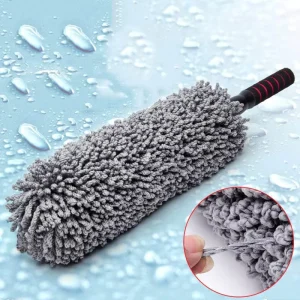 Multipurpose Super Soft Microfiber Car Duster with Extendable Handle for Interior and Exterior