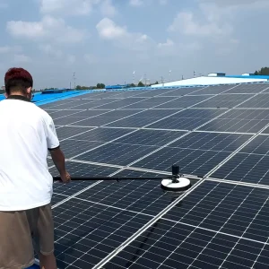 N3 240W Single Head Solar Panel Cleaning Machine Brush Eco Friendly Bifacial Modules Cleaner Home Solar System