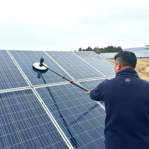 N3 Solar Panel Cleaning Machine Single Head Rotary Brush with Aluminium Alloy and Lithium Battery for Efficient Cleaning
