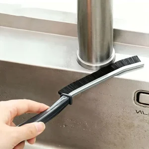 Narrow Gap Cleaning Brush Hard Bristle Long Handle Crevice Cleaner for Bathroom Window Door Seams