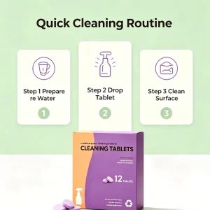 Natural All Purpose Cleaner Tablets Organic Multi Surface Cleaning Tablets Eco Friendly Household Detergent Tabs