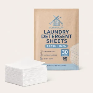 Natural Biodegradable Concentrated Lavender Laundry Sheets with Long Lasting Fragrance Stain Removal Laundry Soap Sheets