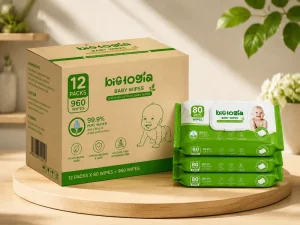Natural Care Eco friendly Organic Baby Wet Wipes Custom Cotton Cleaning Tissue for Cleansing Wipes
