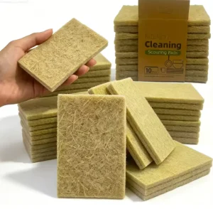 Natural Coconut Fiber Scouring Pads, Biodegradable Kitchen Dishwashing Scrub Pads
