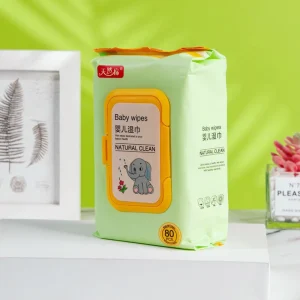 Natural Environmental Eco Biodegradable Cleansing 80pcs Baby Wipes