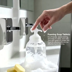 Natural Foaming Hand Soap Tablets Soft Moisturizing Hand Soap Tab Refills Wash Foam Eco Friendly Refill Tabs