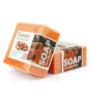 Natural Handmade Skin Brightening Bar Soap Custom Logo Available Kojic Acid Turmeric Soap