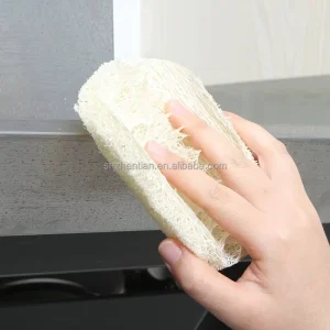 Natural Loofah Pot Dishwashing Sponge Absorbent Loofah Pulp Scouring Pads