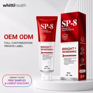 Natural Organic Probiotic Care Herbal Toothpaste Fluoride Free Kit Blanchiment Dentaire Professionnel OEM 120g