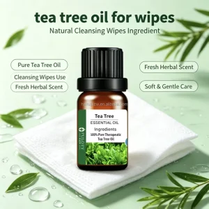 Natural Plant Extract Tea Tree Oil for Face Cleansing Wipes Soothing Purifying Disposable Wet Wipes Skincare Use