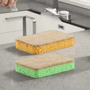 Natural Rectangle Sponge Scrubber for High-Absorption Kitchen Cleaning