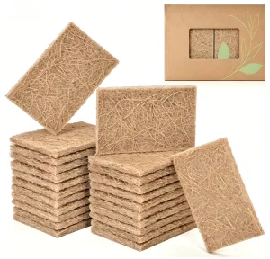 Natural Sisal Fiber Scrubber Pad Biodegradable Kitchen Scouring Sponge Non Scratch Eco Friendly Dish Washing Scourer