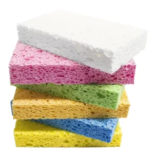Natural Sponge Scouring Pad Kitchen Use Rectangle Roll 10mm Thick High Water Absorption 250% Stainless Steel