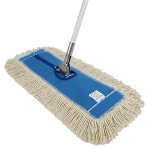 Natural White Yarn Dust Control Mop Replaceable Mop Cover Flat Mop for Supermarket and Workshop Use
