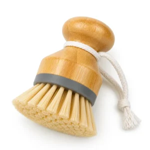 Natural Wooden Bamboo Dish and Pot Scrubber Brushes for Kitchen